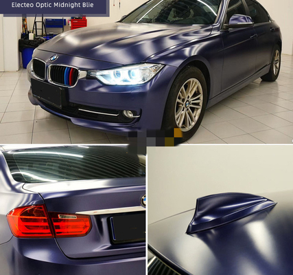 PET Electric Optic Midnight Blue Car Wrap Film Non Fading Anti Water