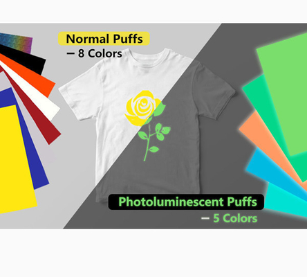 فیلم انتقال حرارت رنگ اکریلیک اکریلیک HTV Puffs Photoluminescent Puffs PU ترمو Film Transfer Heat